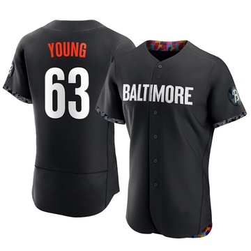 Men's Baltimore Orioles Brandon Young Black 2023 City Connect Jersey - Authentic