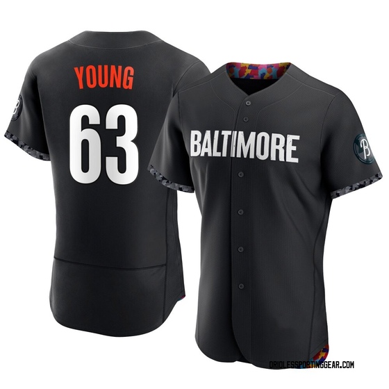 Men's Baltimore Orioles Brandon Young Black 2023 City Connect Jersey - Authentic