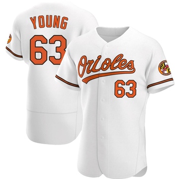 Men's Baltimore Orioles Brandon Young White Home Jersey - Authentic