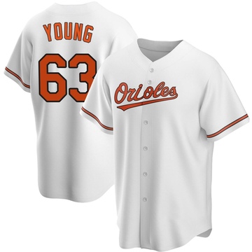 Men's Baltimore Orioles Brandon Young White Home Jersey - Replica
