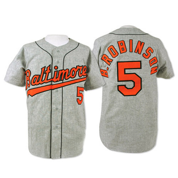 Men's Baltimore Orioles Brooks Robinson Grey Throwback Jersey - Replica