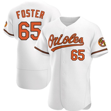 Men's Baltimore Orioles Cameron Foster White Home Jersey - Authentic
