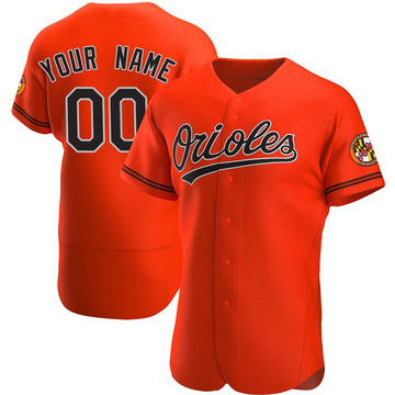 Men's Baltimore Orioles Custom Orange Alternate Jersey - Authentic