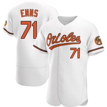 Men's Baltimore Orioles Dietrich Enns White Home Jersey - Authentic
