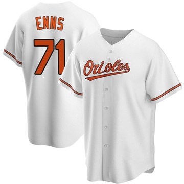 Men's Baltimore Orioles Dietrich Enns White Home Jersey - Replica