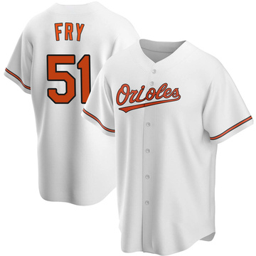 Men's Baltimore Orioles Paul Fry White Home Jersey - Replica