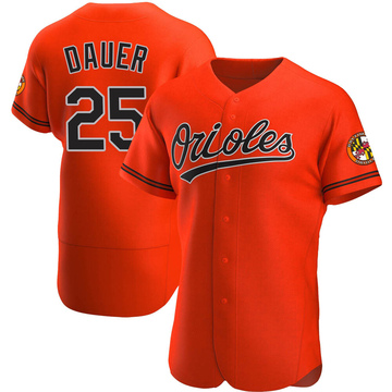 Men's Baltimore Orioles Rich Dauer Orange Alternate Jersey - Authentic