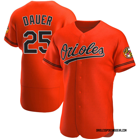 Men's Baltimore Orioles Rich Dauer Orange Alternate Jersey - Authentic