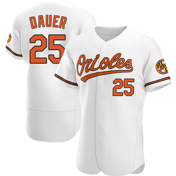 Men's Baltimore Orioles Rich Dauer White Home Jersey - Authentic