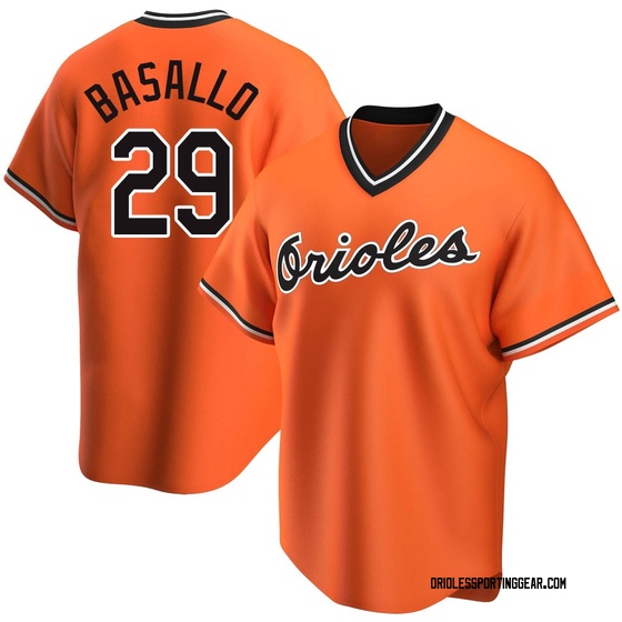 Men's Baltimore Orioles Samuel Basallo Orange Alternate Cooperstown Collection Jersey - Replica
