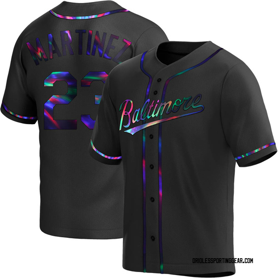 Men's Baltimore Orioles Tippy Martinez Black Holographic Alternate Jersey - Replica