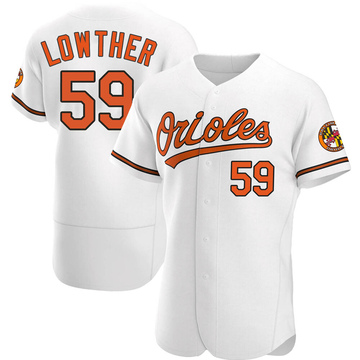 Men's Baltimore Orioles Zac Lowther White Home Jersey - Authentic