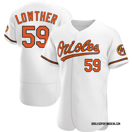 Men's Baltimore Orioles Zac Lowther White Home Jersey - Authentic