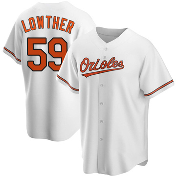 Men's Baltimore Orioles Zac Lowther White Home Jersey - Replica