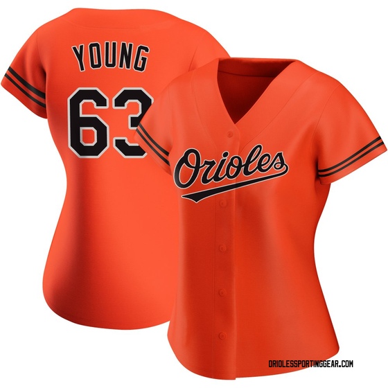 Women's Baltimore Orioles Brandon Young Orange Alternate Jersey - Authentic