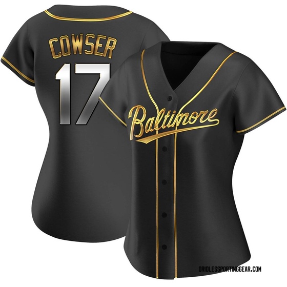 Women's Baltimore Orioles Colton Cowser Black Golden Alternate Jersey - Replica