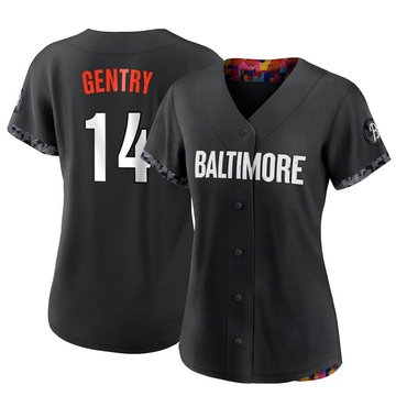Women's Baltimore Orioles Craig Gentry Black 2023 City Connect Jersey - Authentic