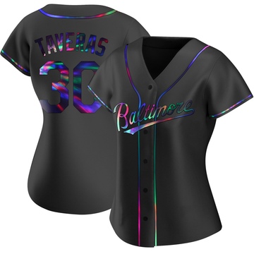Women's Baltimore Orioles Leody Taveras Black Holographic Alternate Jersey - Replica