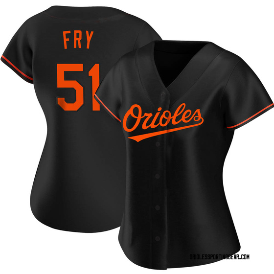 Women's Baltimore Orioles Paul Fry Black Alternate Jersey - Authentic