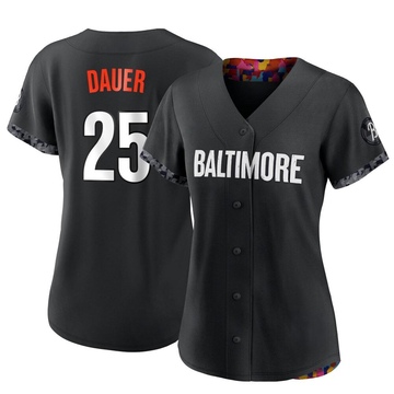 Women's Baltimore Orioles Rich Dauer Black 2023 City Connect Jersey - Replica