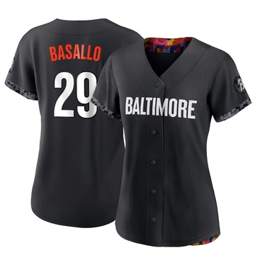 Women's Baltimore Orioles Samuel Basallo Black 2023 City Connect Jersey - Authentic