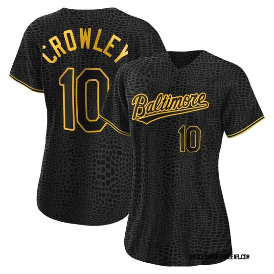 Women's Baltimore Orioles Terry Crowley Black Snake Skin City Jersey - Replica