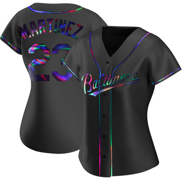 Women's Baltimore Orioles Tippy Martinez Black Holographic Alternate Jersey - Replica