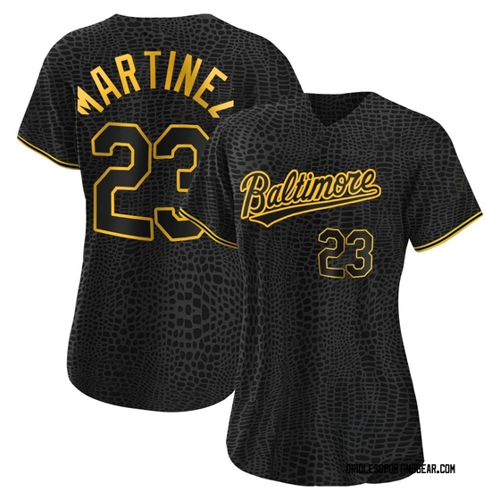 Women's Baltimore Orioles Tippy Martinez Black Snake Skin City Jersey - Replica