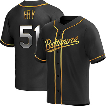 Youth Baltimore Orioles Paul Fry Black Golden Alternate Jersey - Replica