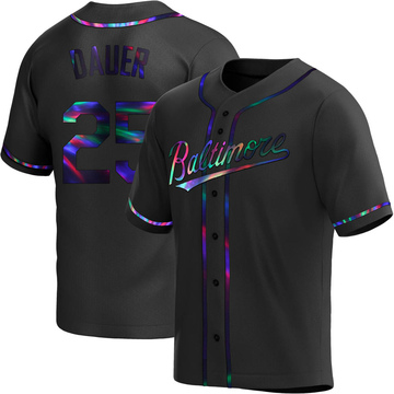 Youth Baltimore Orioles Rich Dauer Black Holographic Alternate Jersey - Replica