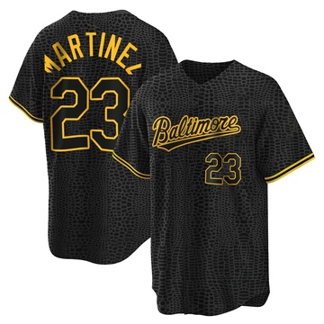 Youth Baltimore Orioles Tippy Martinez Black Snake Skin City Jersey - Replica
